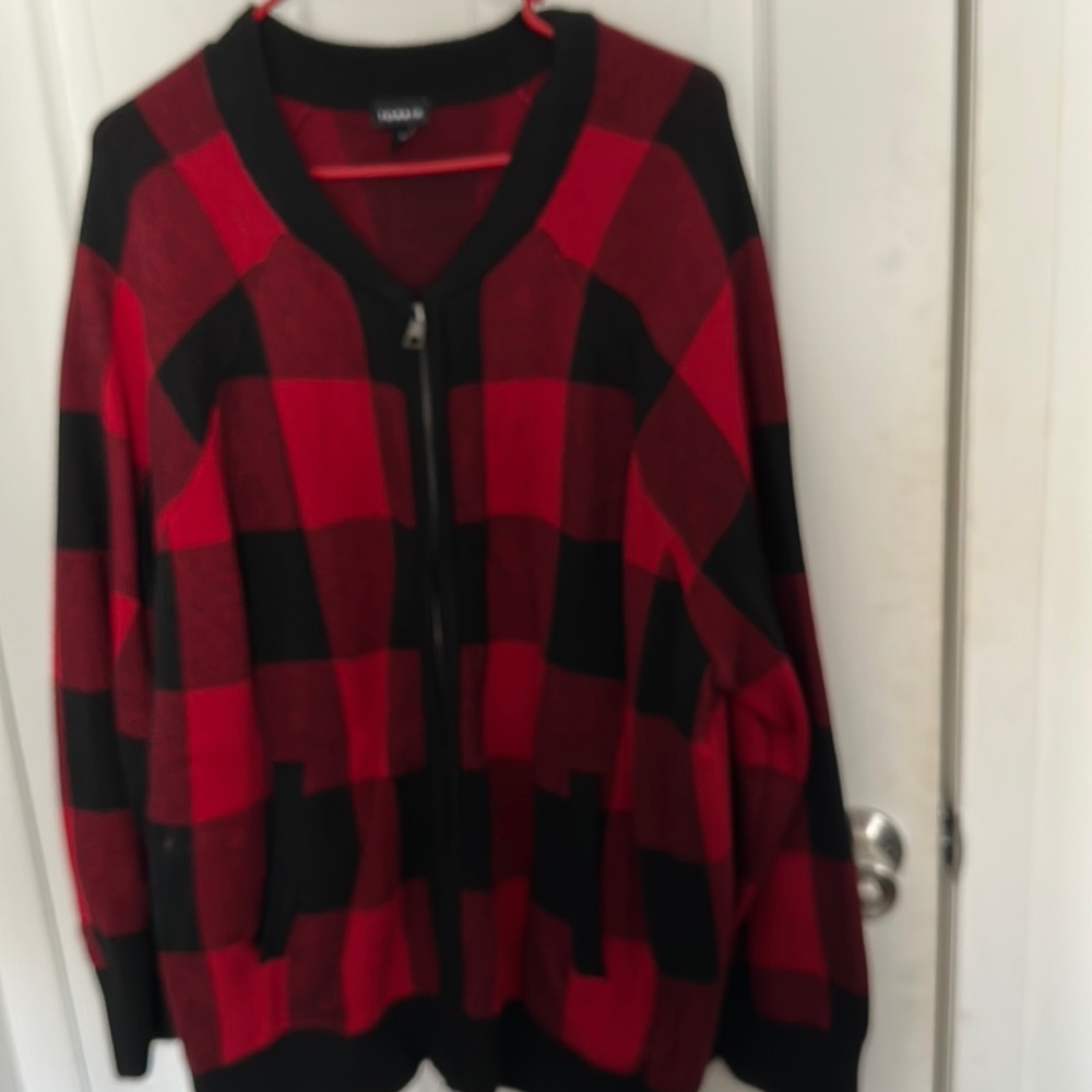 Red&Black Plaid Sweater